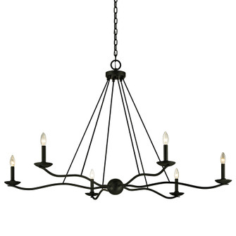 Sawyer Six Light Chandelier in Forged Iron (67|F6306FOR)