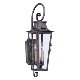 Parisian Square Two Light Wall Lantern in Aged Pewter (67|B2962APW)