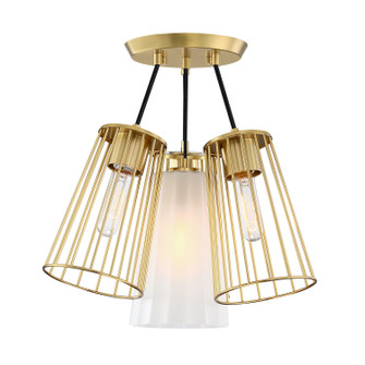 Liana Four Light Semi Flush Mount in Brushed Gold (43|D328MSFBG)