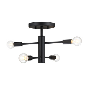 Arlo Four Light Semi Flush Mount in Matte Black (43|D320CSFMB)