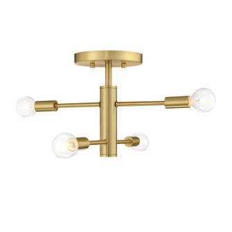 Arlo Four Light Semi Flush Mount in Brushed Gold (43|D320CSFBG)