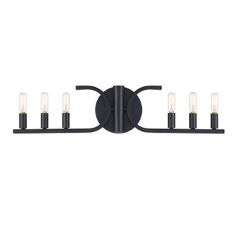 Skye Six Light Vanity in Matte Black (43|D314C6BMB)