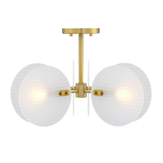 Sky Fall Three Light Semi Flush Mount in Brushed Gold (43|D311CSFBG)