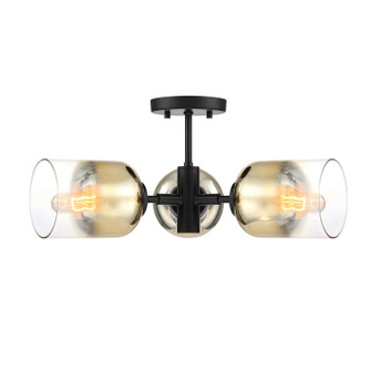 Gatsby Three Light Semi Flush Mount in Matte Black (43|D306M3SFMB)