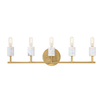 Star Dust Five Light Vanity in Brushed Gold (43|D304C5BBG)