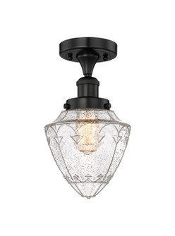 Edison One Light Semi-Flush Mount in Matte Black (405|6161FBKG6647)