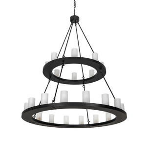 Loxley 24 Light Chandelier in Black Satin Wrought Iron (57|270818)
