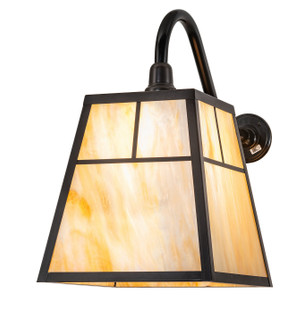 Stillwater One Light Wall Sconce in Black Metal,Craftsman Brown (57|267583)