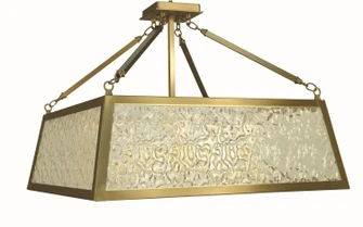 Avery Five Light Semi-Flush Mount in Brushed Brass (8|5898BR)