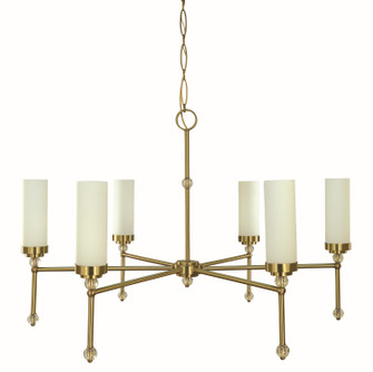 Emily Six Light Chandelier in Brushed Brass (8|5880BR)