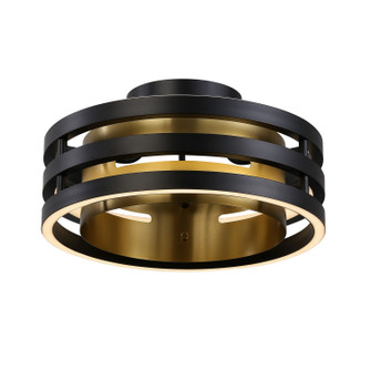 Toledo LED Semi-Flush Mount in Black and Brushed Brass (78|AC6752BB)