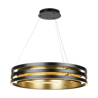 Toledo LED Chandelier in Black and Brushed Brass (78|AC6751BB)