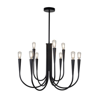 Bronte Nine Light Chandelier in Black (78|AC11929BK)