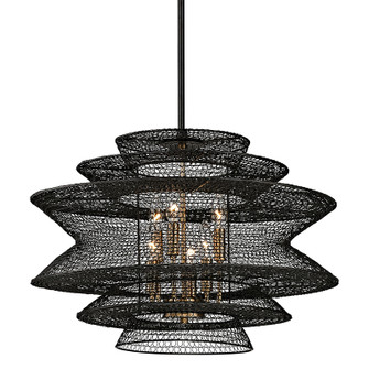 Kokoro Six Light Chandelier in Soft Black (67|F6016SBK)
