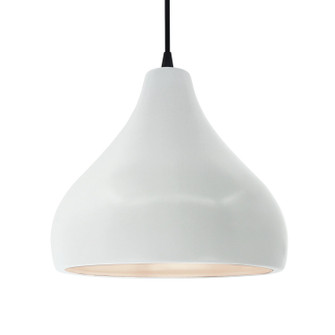 Radiance One Light Pendant in Gloss White (outside and inside of fixture) (102|CER6565WTWTMBLKBKCD)