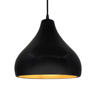 Radiance One Light Pendant in Carbon Matte Black w/ Champagne Gold (102|CER6565CBGDMBLKBKCD)