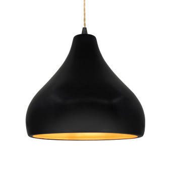 Radiance One Light Pendant in Carbon Matte Black w/ Champagne Gold (102|CER6565CBGDMBLKBEIGTWST)