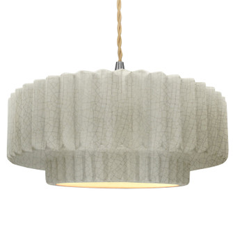 Radiance One Light Pendant in White Crackle (102|CER6555CRKNCKLBEIGTWST)