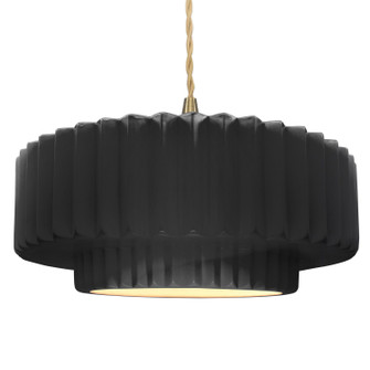 Radiance One Light Pendant in Gloss Black (102|CER6555BLKBRSSBEIGTWST)