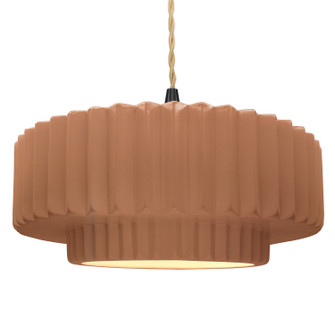 Radiance One Light Pendant in Adobe (102|CER6555ADOBMBLKBEIGTWST)