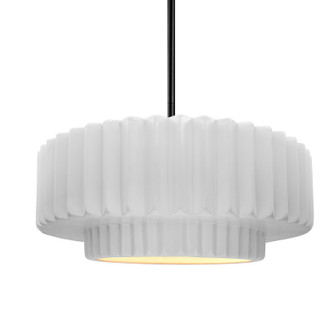 Radiance One Light Pendant in Gloss White (102|CER6553WHTMBLKRIGID)