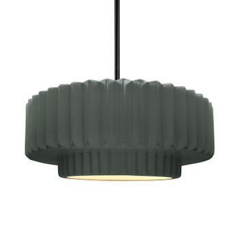 Radiance One Light Pendant in Pewter Green (102|CER6553PWGNMBLKRIGID)