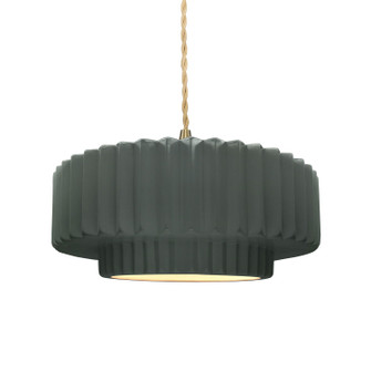 Radiance One Light Pendant in Pewter Green (102|CER6553PWGNBRSSBEIGTWST)