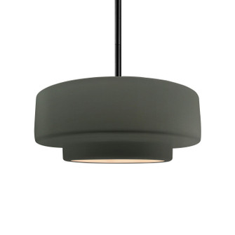 Radiance One Light Pendant in Pewter Green (102|CER6543PWGNMBLKRIGID)