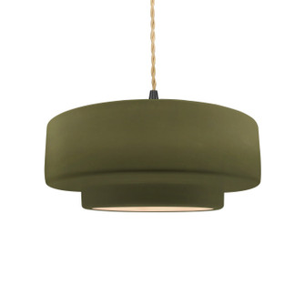 Radiance One Light Pendant in Matte Green (102|CER6543MGRNMBLKBEIGTWST)