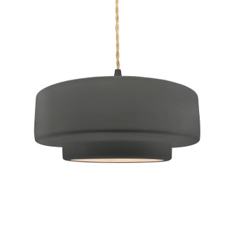 Radiance One Light Pendant in Gloss Grey (102|CER6543GRYMBLKBEIGTWST)