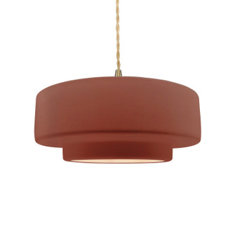 Radiance One Light Pendant in Canyon Clay (102|CER6543CLAYBRSSBEIGTWST)