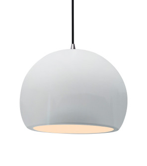 Radiance One Light Pendant in Gloss White (outside and inside of fixture) (102|CER6535WTWTNCKLRIGID)