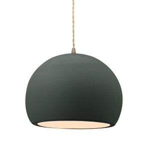 Radiance One Light Pendant in Pewter Green (102|CER6533PWGNABRSBEIGTWST)