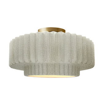 Radiance One Light Semi-Flush Mount in White Crackle (102|CER6375CRKBRSS)