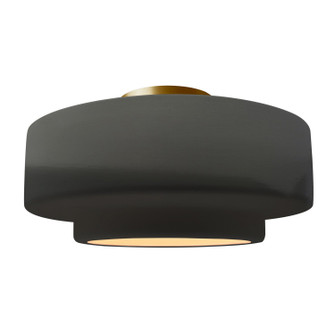 Radiance One Light Semi-Flush Mount in Gloss Grey (102|CER6365GRYBRSS)