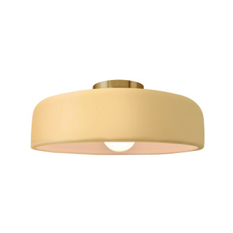 Radiance One Light Semi-Flush Mount in Muted Yellow (102|CER6343MYLWBRSS)