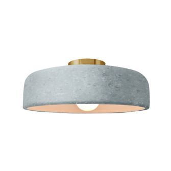 Radiance One Light Semi-Flush Mount in Concrete (102|CER6343CONCBRSS)
