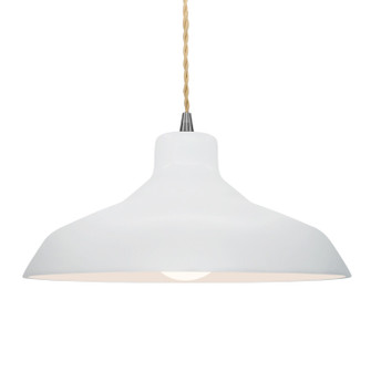 Radiance One Light Pendant in Gloss White (outside and inside of fixture) (102|CER6265WTWTABRSWTCD)