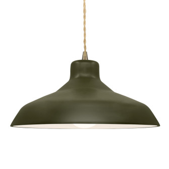 Radiance One Light Pendant in Matte Green (102|CER6265MGRNABRSBEIGTWST)