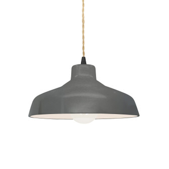 Radiance One Light Pendant in Gloss Grey (102|CER6260GRYMBLKBEIGTWST)