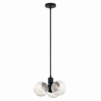 Silvarious Three Light Chandelier/Semi Flush in Black (12|52700BK)