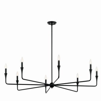 Alvaro Eight Light Chandelier in Black (12|52691BK)