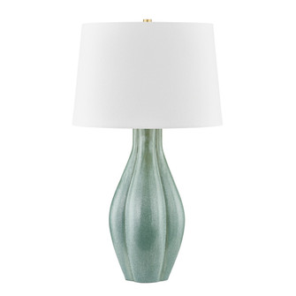Galloway One Light Table Lamp in Aged Brass/Ceramic Moss Ivory (70|L7231AGBC09)