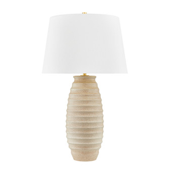 Haddam One Light Table Lamp in Aged Brass/Ceramic Textured Fawn (70|L6532AGBC06)