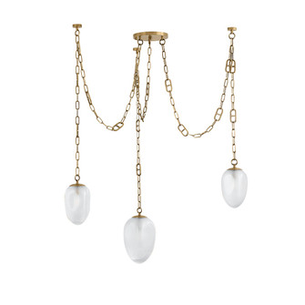 Daith Three Light Chandelier in Vintage Brass (68|46448VB)