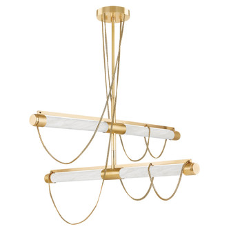 Lariat LED Chandelier in Vintage Brass (68|46349VB)