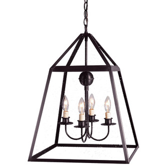 Foyer Four Light Hanging Lantern in Dark Brass (196|9732DBLT904CSG)