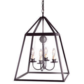 Foyer Four Light Hanging Lantern in Dark Brass (196|9732DBLT904CLR)