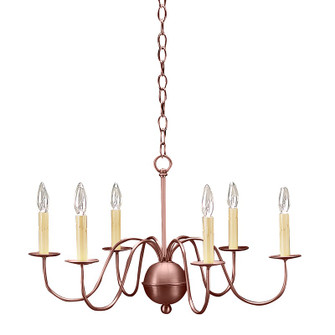 Chandelier Six Light Chandelier in Antique Copper (196|969ACLT6)