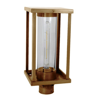 Austin One Light Post Mount in Antique Brass (196|83733ABMEDCLR)